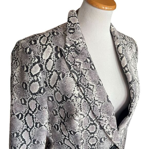 Womens Michael Michael Kors Snakeskin Print Chicken Dress Blazer Jacket  - Sz 12 - Picture 2 of 4